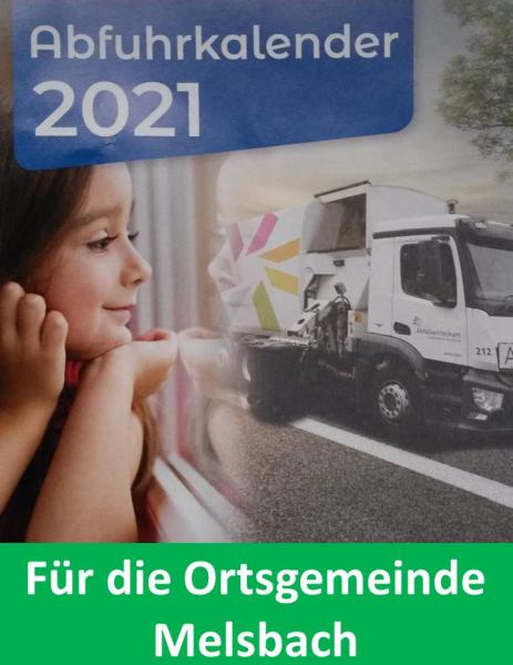 Pop Up Abfuhrkalender 2021 Ortsgemeinde Melsbach